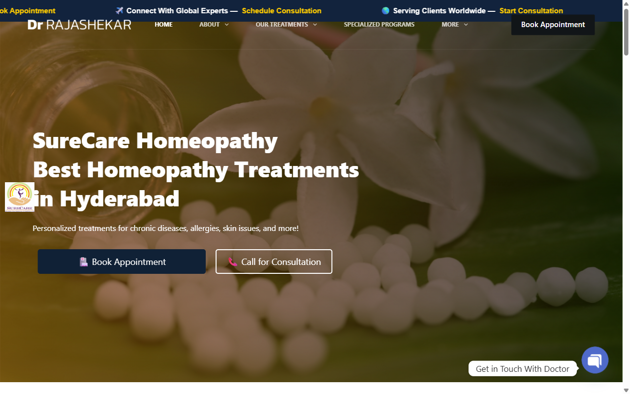 Dr. Rajashekar, a website built by Sysprola