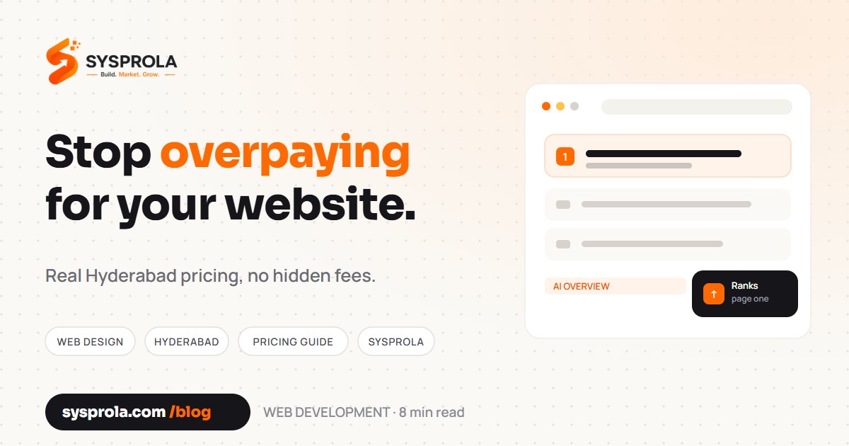 Website Design Price in Hyderabad: 2025 Cost Guide