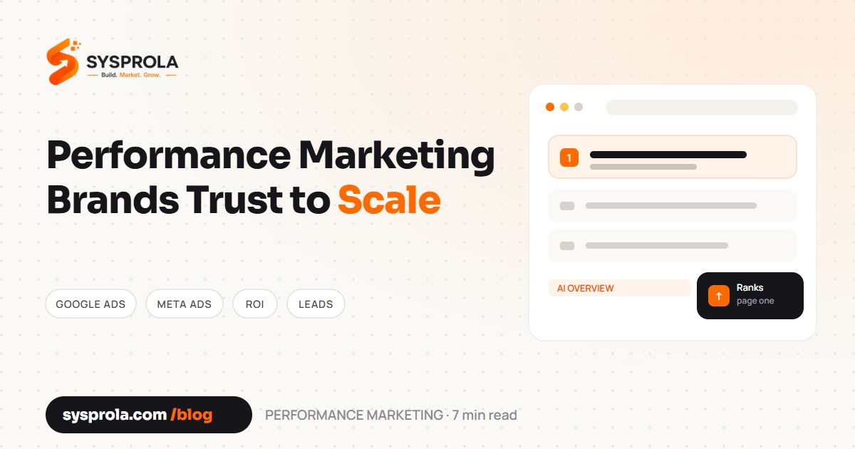 Performance Marketing Agency India Brands Trust to Scale