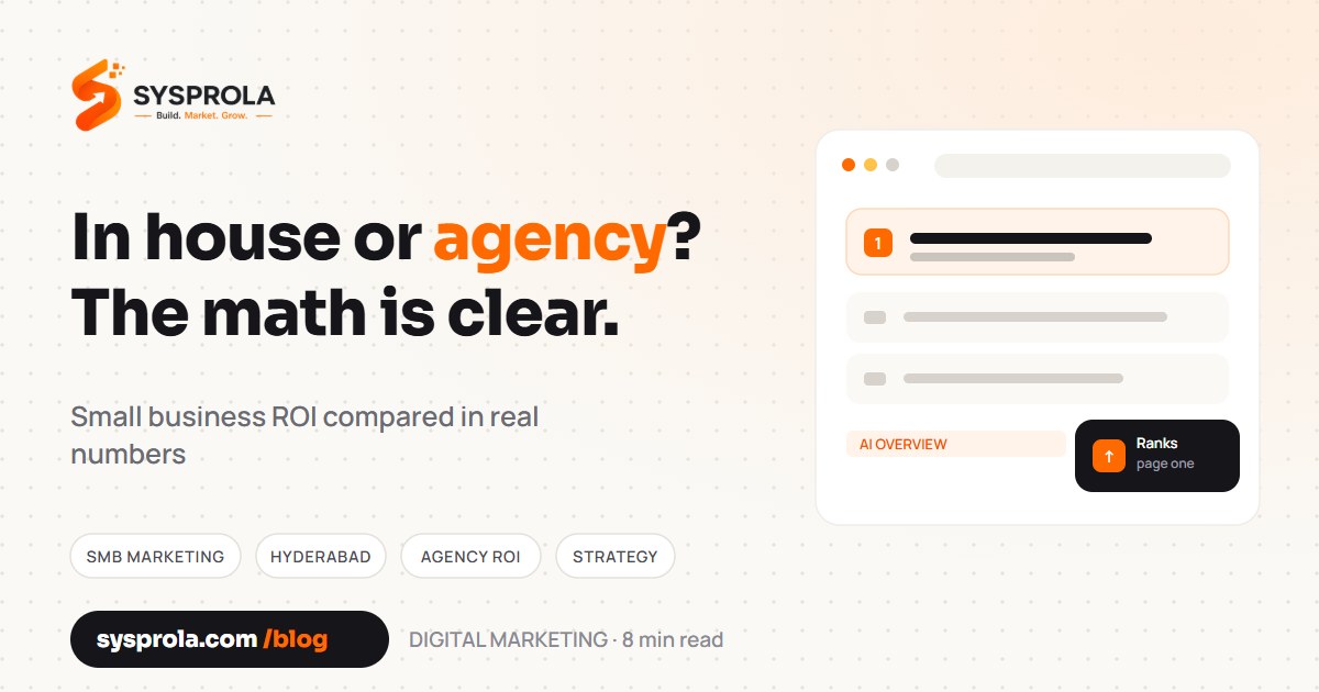 In House vs Agency Digital Marketing for Small Business
