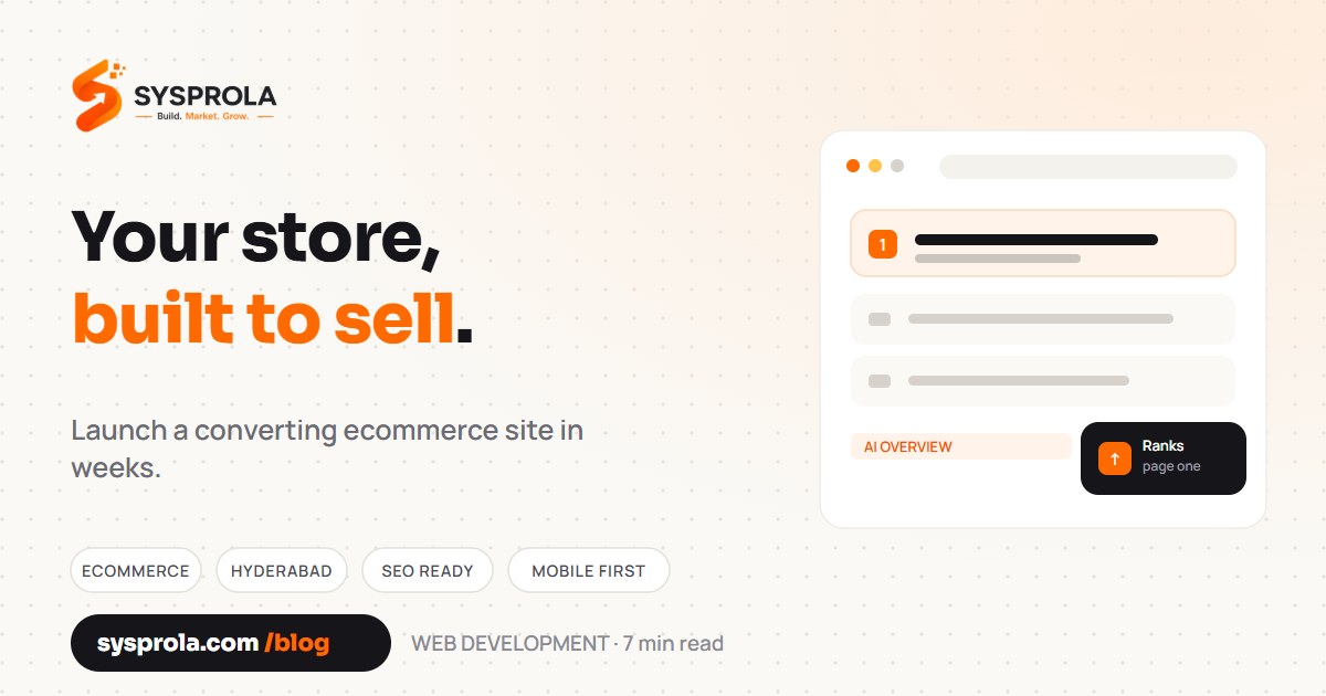Ecommerce Website Development for Small Business in Hyderabad