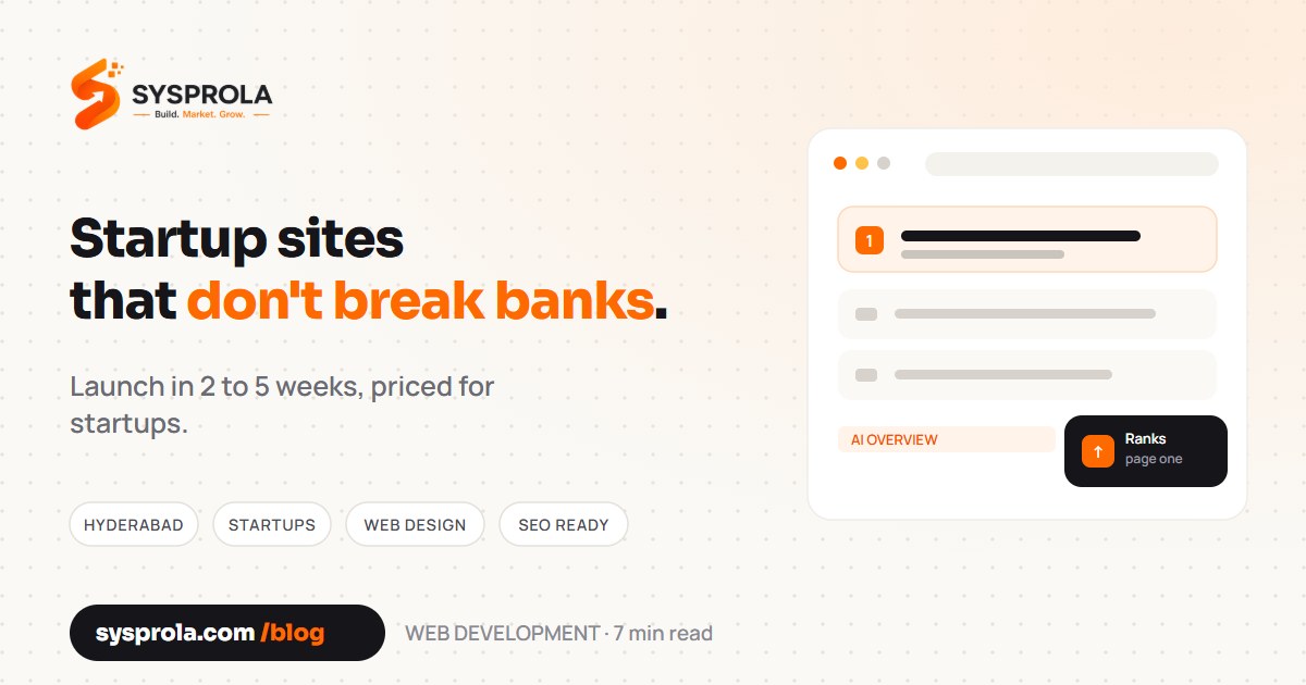 Affordable Website Development for Startups in Hyderabad