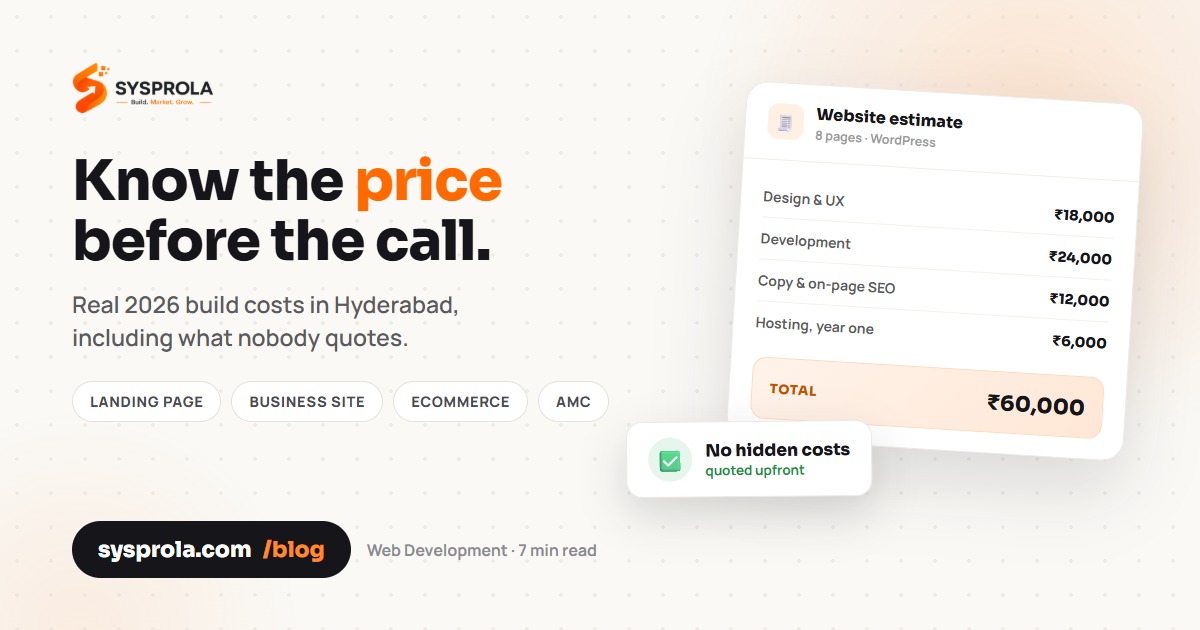 Website Development Cost in Hyderabad: The 2026 Price Guide